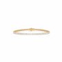 18k yellow gold 4.0 carat round cut diamond tennis bracelet Photos & images