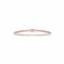 18k rose gold 2.0 carat  round cut diamond tennis bracelet Photos & images