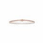 18k rose gold 2.0 carat  round cut diamond tennis bracelet Photos & images
