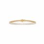 18k yellow gold 4.0 carat round cut diamond tennis bracelet Photos & images