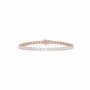 18k rose gold 2.0 carat  round cut diamond tennis bracelet Photos & images