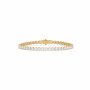 18k yellow gold 4.0 carat round cut diamond tennis bracelet Photos & images