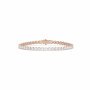 18k rose gold 2.0 carat  round cut diamond tennis bracelet Photos & images