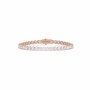 18k rose gold 2.0 carat  round cut diamond tennis bracelet Photos & images