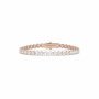 18k rose gold 2.0 carat  round cut diamond tennis bracelet Photos & images