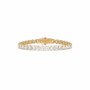 18k yellow gold 5.0 carat round cut diamond tennis bracelet Photos & images