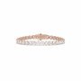 18k rose gold 2.0 carat  round cut diamond tennis bracelet Photos & images