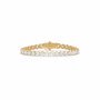 18k yellow gold 5.0 carat round cut diamond tennis bracelet Photos & images